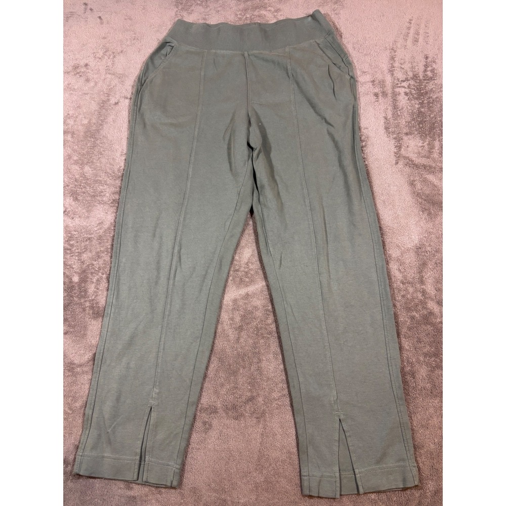 Pact Organic Cotton Gray Straight Leg Lounge Pants Front Seam Small
